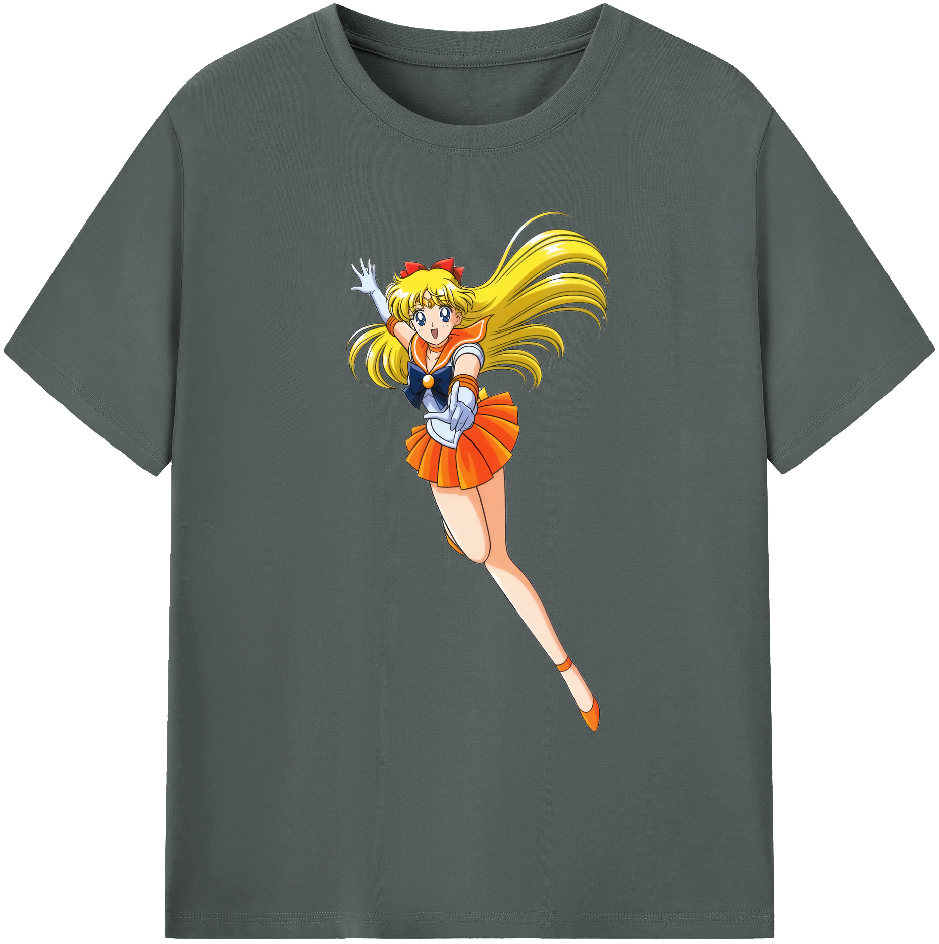 （画像用） 美少女戦士セーラームーン 愛野 美奈子 あいの みなこ Sailor Moon Aino Minako 綿100％ メンズ半袖Tシャツ｜肌触りやわらか＆通気性
